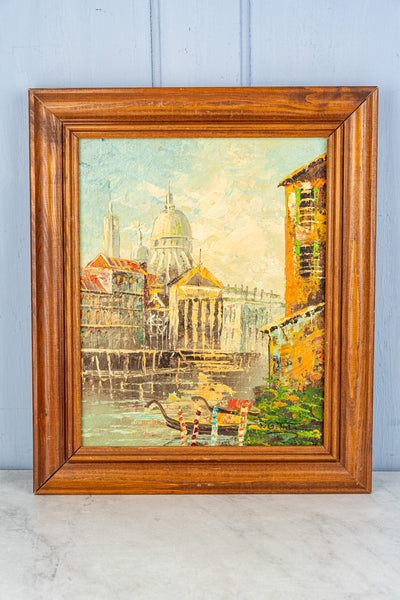 Vintage Signed Mid-Century Oil Painting - P.G. Tiele