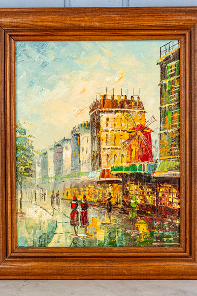 Vintage Signed Mid-Century Oil Painting - P.G. Tiele