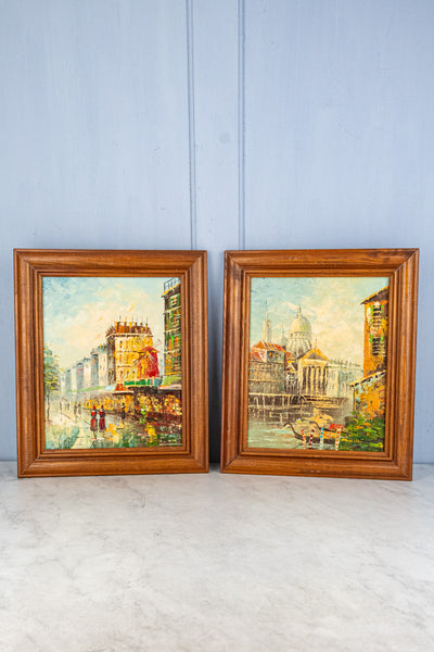 Vintage Signed Mid-Century Oil Painting - P.G. Tiele