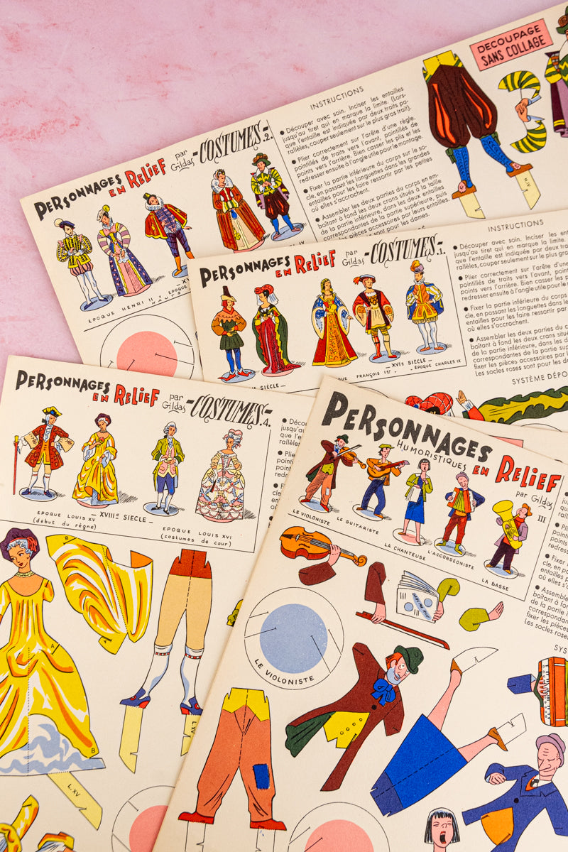 Vintage French Paper Doll Kit, image 1 of 14