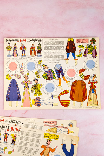 Vintage French Paper Doll Kit