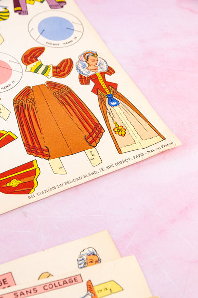 Vintage French Paper Doll Kit