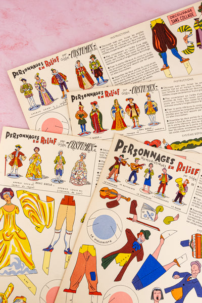 Vintage French Paper Doll Kit
