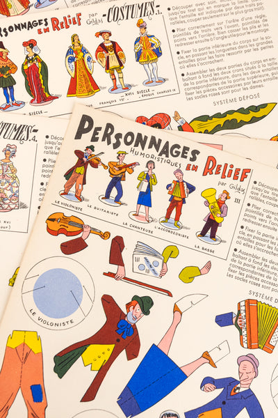 Vintage French Paper Doll Kit