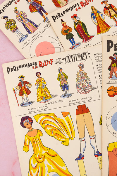 Vintage French Paper Doll Kit
