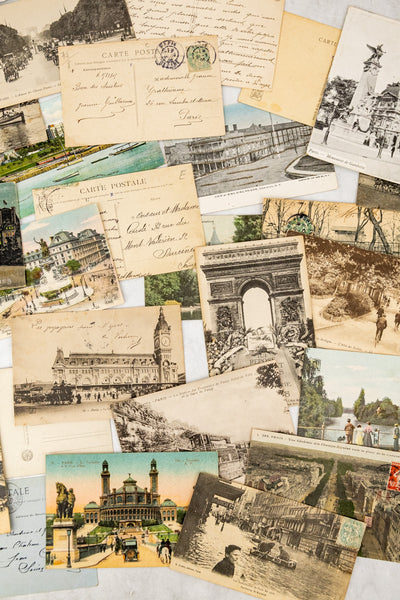 Vintage French Postcards - Assorted Set of 5