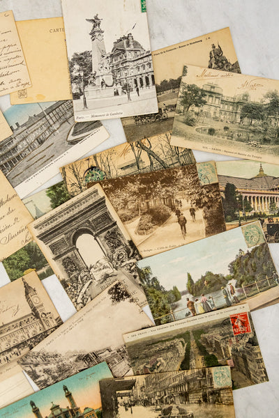Vintage French Postcards - Assorted Set of 5