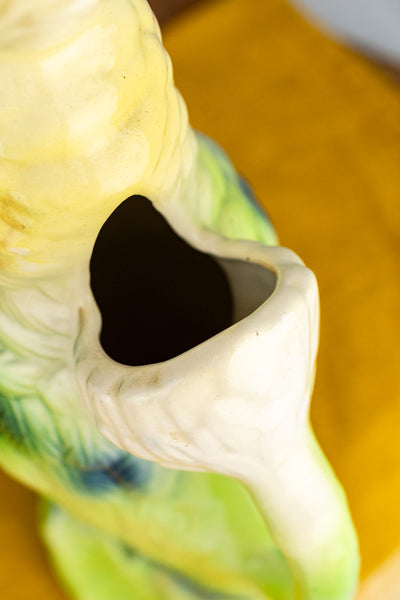 Vintage French St. Clément Cockatoo Pitcher