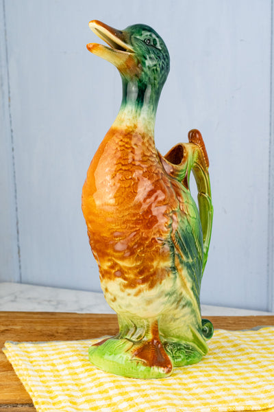 Vintage French St. Clément Duck Pitcher