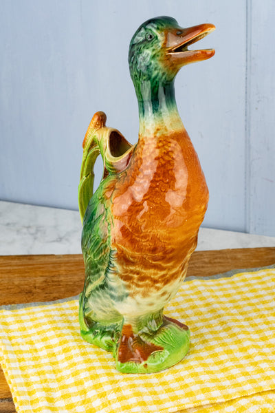 Vintage French St. Clément Duck Pitcher