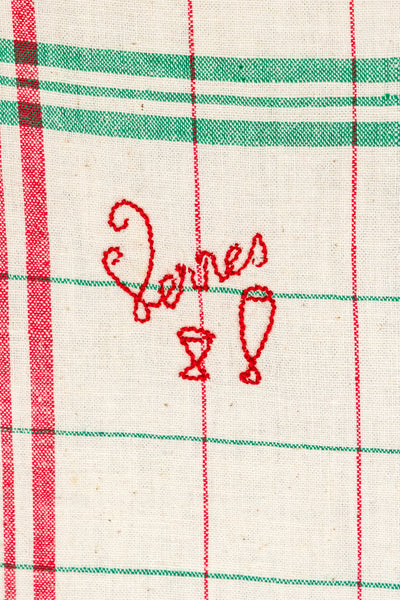 Vintage French "Verres" (Glasses) Towel