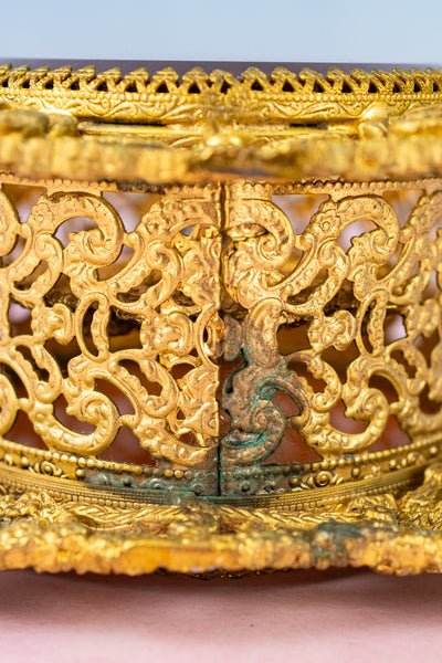 Vintage Gilt Metal Perfume Bottle