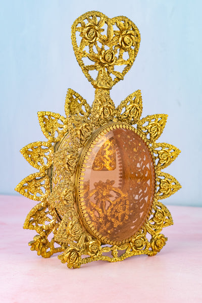 Vintage Gilt Metal Perfume Bottle