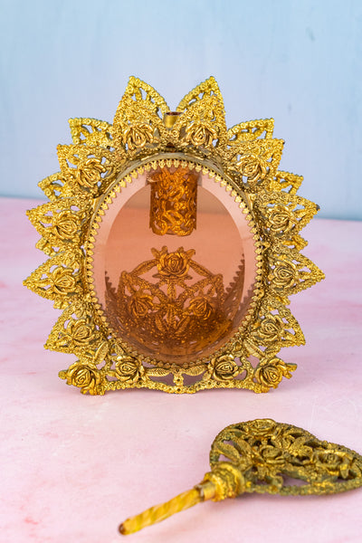 Vintage Gilt Metal Perfume Bottle
