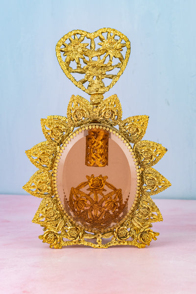 Vintage Gilt Metal Perfume Bottle