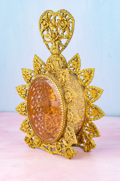 Vintage Gilt Metal Perfume Bottle