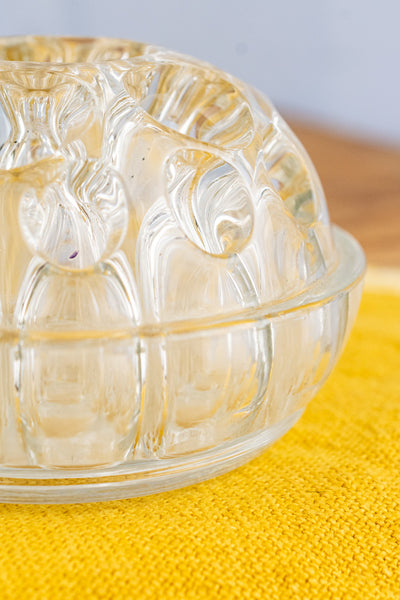 Vintage Glass Floral Arrangement Frogs