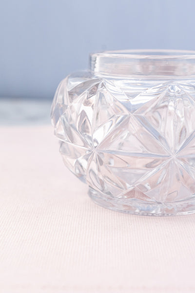 Vintage Glass and Silverplate Sugar Bowl