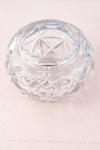 Vintage Glass and Silverplate Sugar Bowl