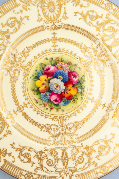 Vintage Handpainted Royal Worchester Cabinet Plates