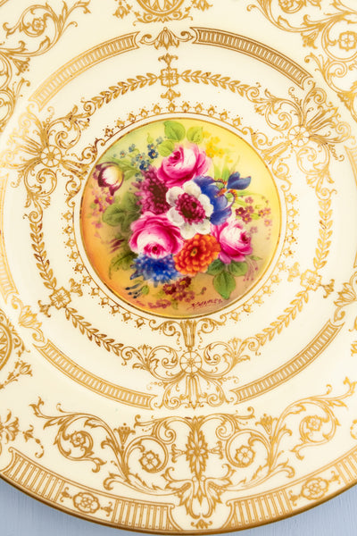 Vintage Handpainted Royal Worchester Cabinet Plates