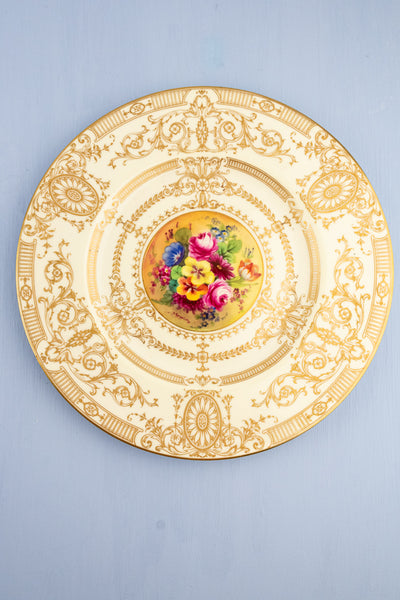 Vintage Handpainted Royal Worchester Cabinet Plates