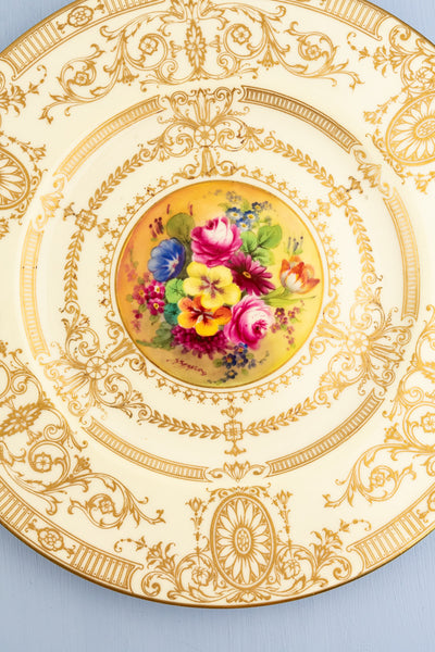 Vintage Handpainted Royal Worchester Cabinet Plates