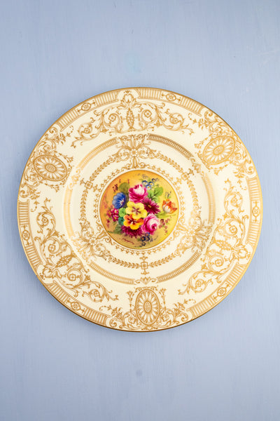 Vintage Handpainted Royal Worchester Cabinet Plates