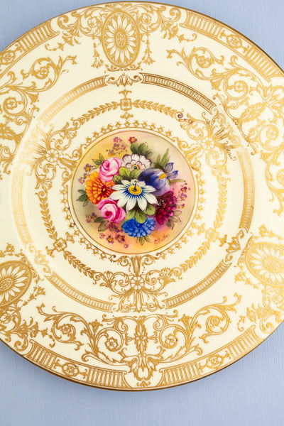 Vintage Handpainted Royal Worchester Cabinet Plates