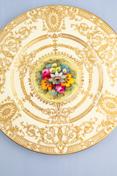 Vintage Handpainted Royal Worchester Cabinet Plates