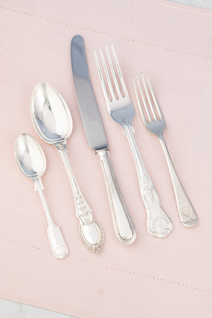 Hotel Silverware Pattern Vintage Silverplate Hotel Flatware - 5 Piece Placesetting | P.O.S.H.