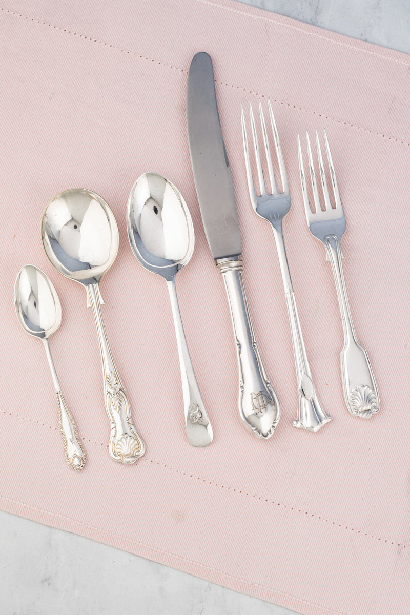Vintage Silverplate Hotel Flatware - 6 Piece Placesetting