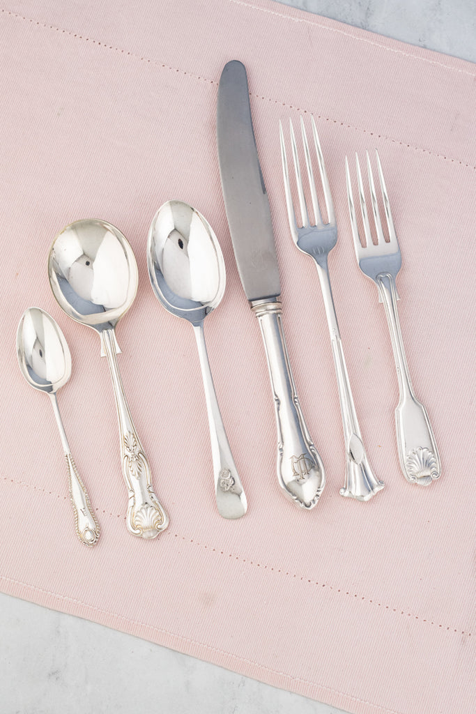 Hotel Silverware Pattern Vintage Silverplate Hotel Flatware - 6 Piece Placesetting | P.O.S.H.