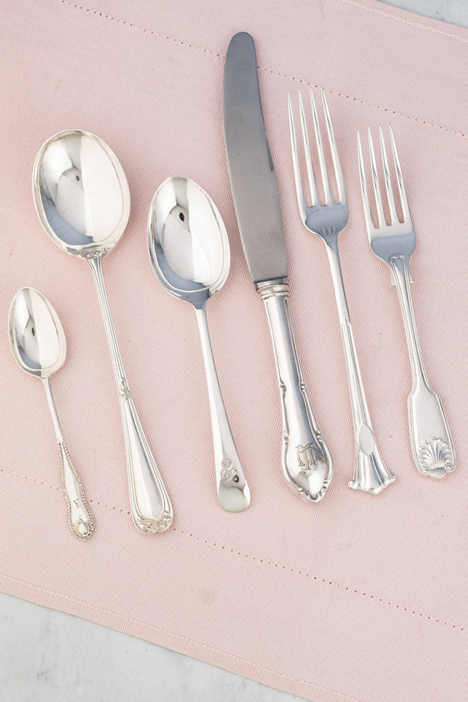 Hotel Silverware Pattern Vintage Silverplate Hotel Flatware - 6 Piece Placesetting | P.O.S.H.
