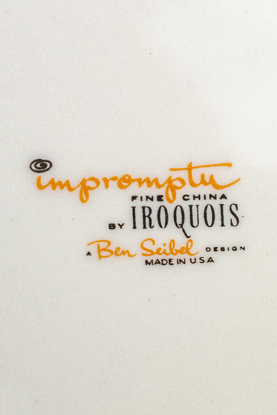 Vintage Iroquois China & Ben Seibel "Impromptu" Cup & Saucer - Set of 7