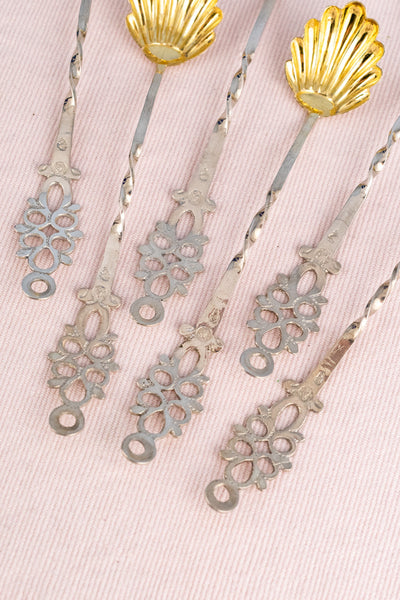 Vintage Italian Sterling Spoon Set in Case