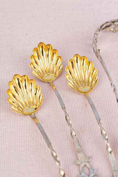 Vintage Italian Sterling Spoon Set in Case