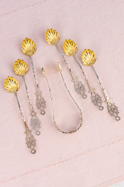 Vintage Italian Sterling Spoon Set in Case