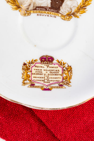 Vintage King George VI and Royal Family 1937 Coronation Cup & Saucer