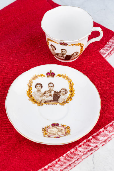 Vintage King George VI and Royal Family 1937 Coronation Cup & Saucer