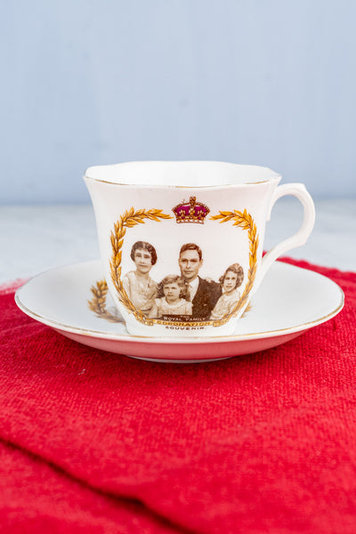 Vintage King George VI and Royal Family 1937 Coronation Cup & Saucer
