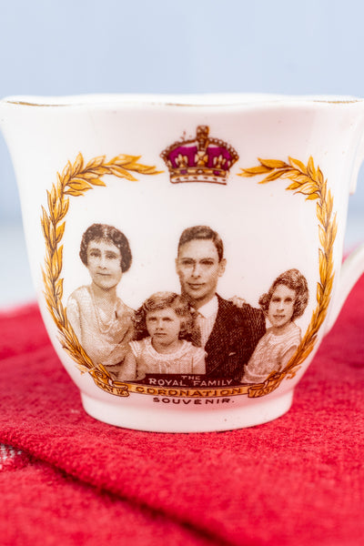 Vintage King George VI and Royal Family 1937 Coronation Cup & Saucer