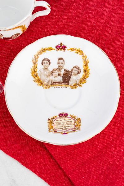 Vintage King George VI and Royal Family 1937 Coronation Cup & Saucer