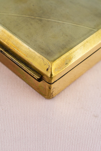 Vintage English Large Brass Cigarette Case