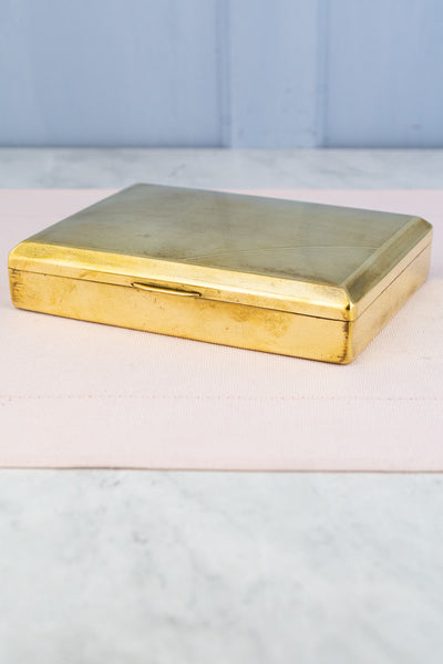 Vintage English Large Brass Cigarette Case