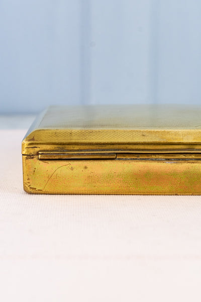 Vintage English Large Brass Cigarette Case