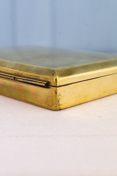 Vintage English Large Brass Cigarette Case