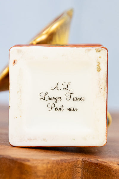 Vintage Limoges Gramophone Trinket Box
