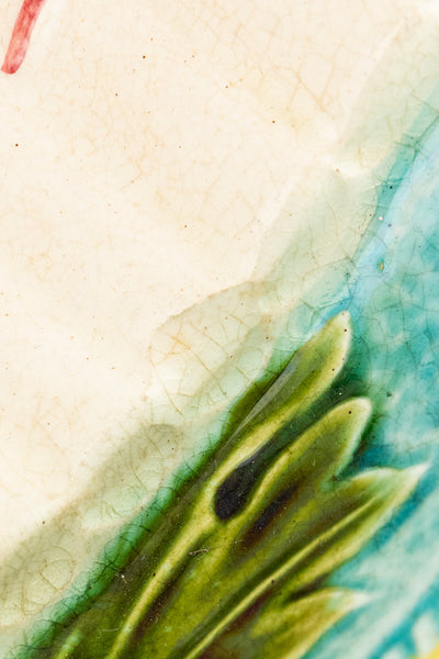 Antique Majolica Asparagus Platter