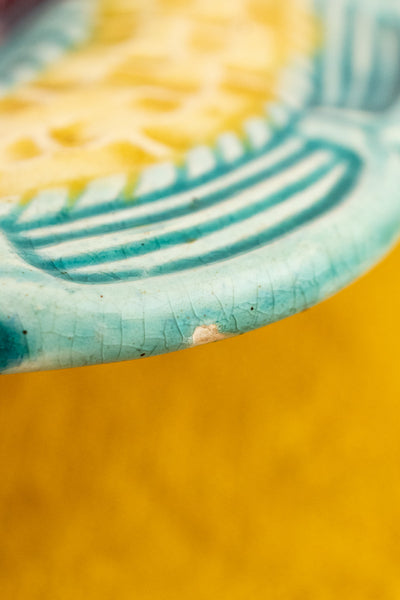 Antique Majolica Asparagus Platter